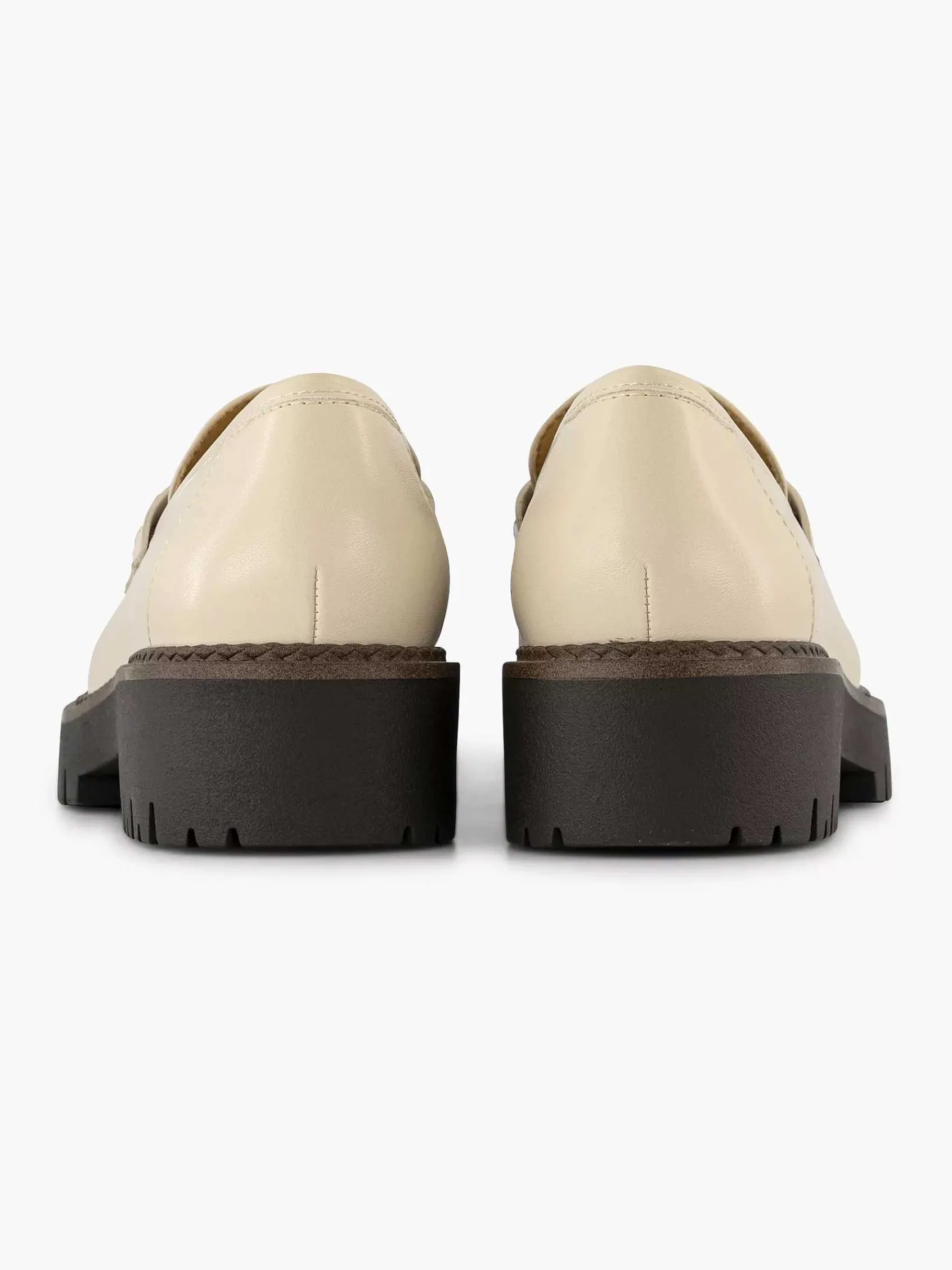 Oxmox Instappers-Beige Chunky Loafer Sierketting