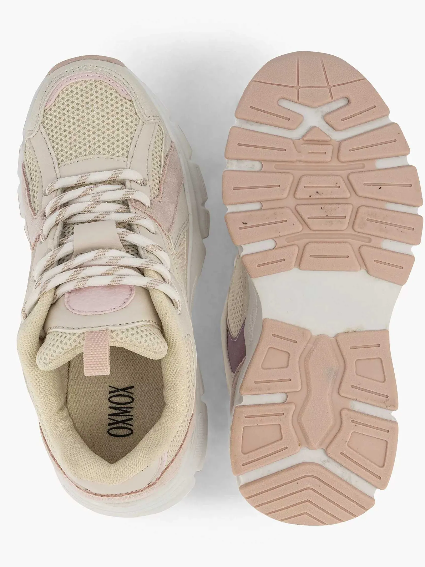 Oxmox Jongensschoenen-Beige Chunky Sneaker
