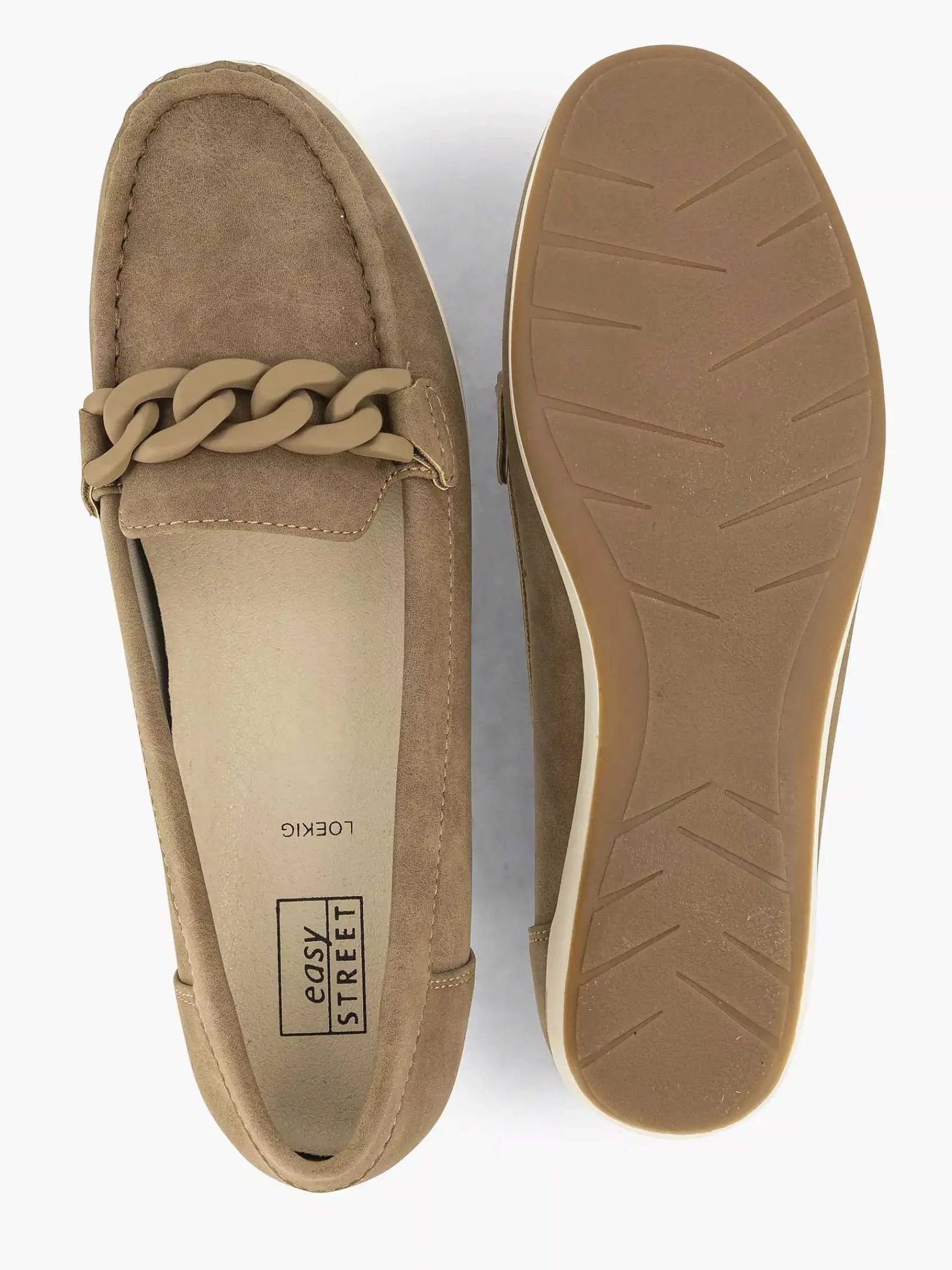 Easy Street Comfort Schoenen-Beige Comfort Instapper