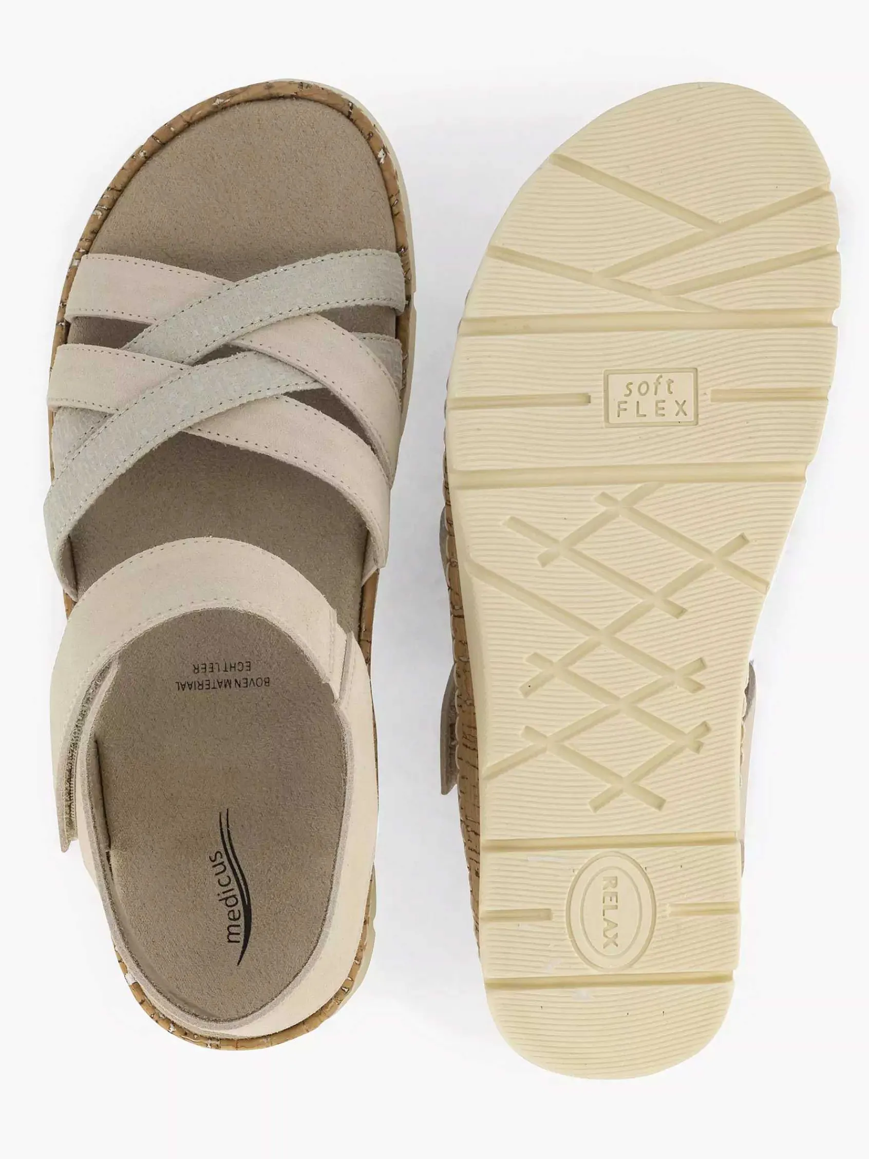 Medicus Comfort Schoenen-Beige Comfort Sandaal
