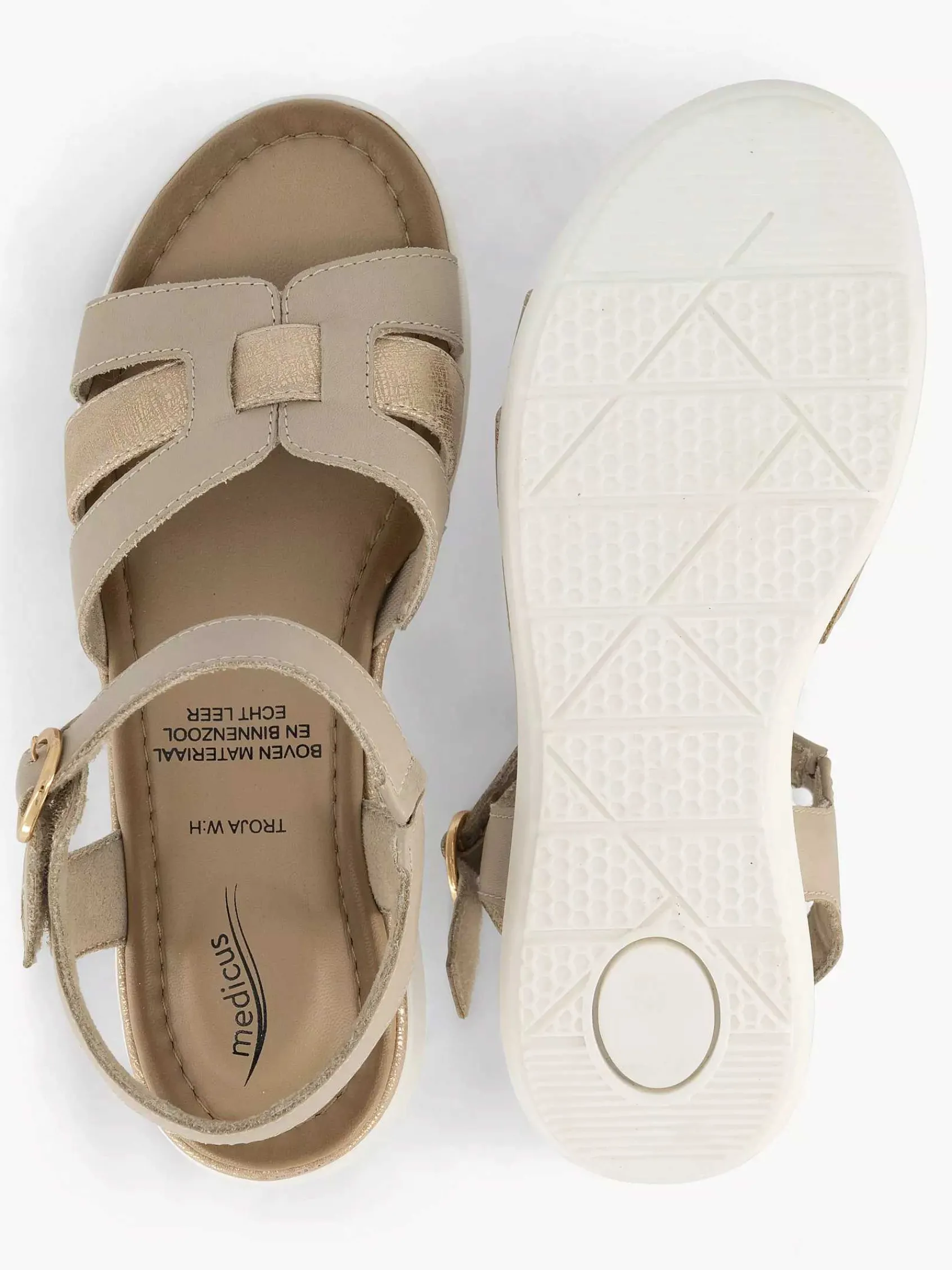 Medicus Comfort Schoenen-Beige Comfort Sandaal