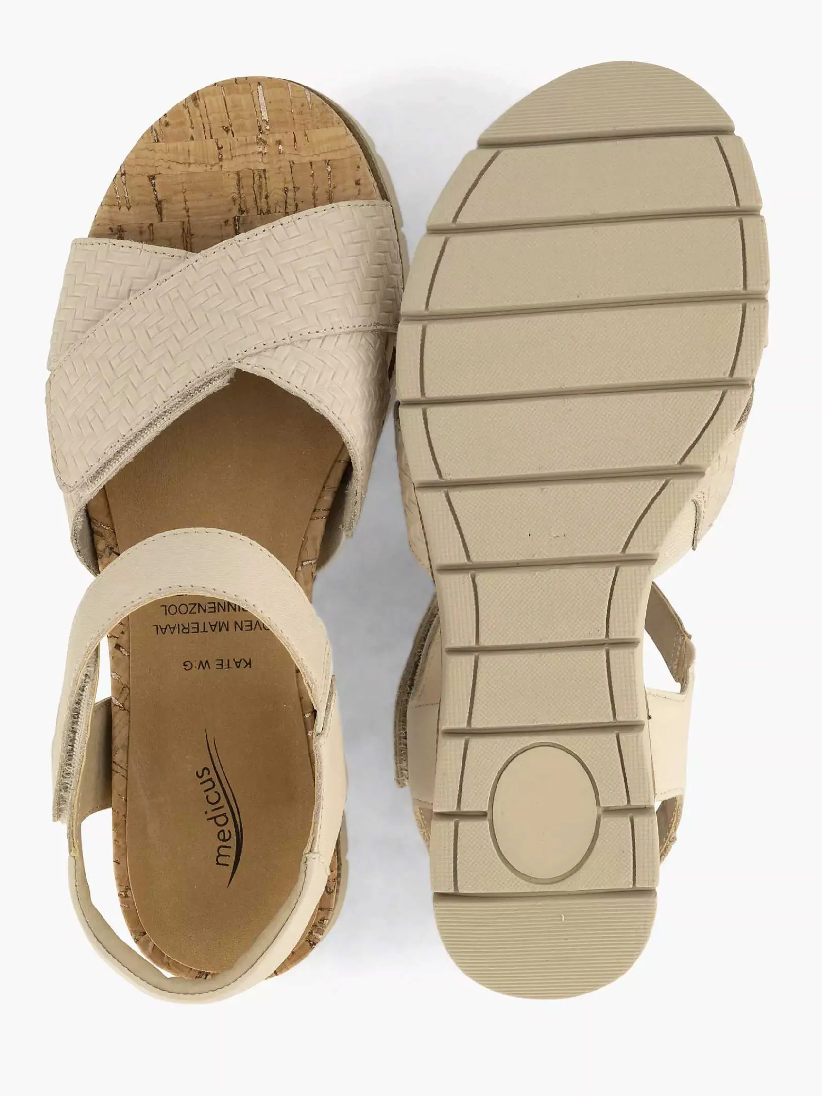 Medicus Comfort Schoenen-Beige Comfort Sandaal