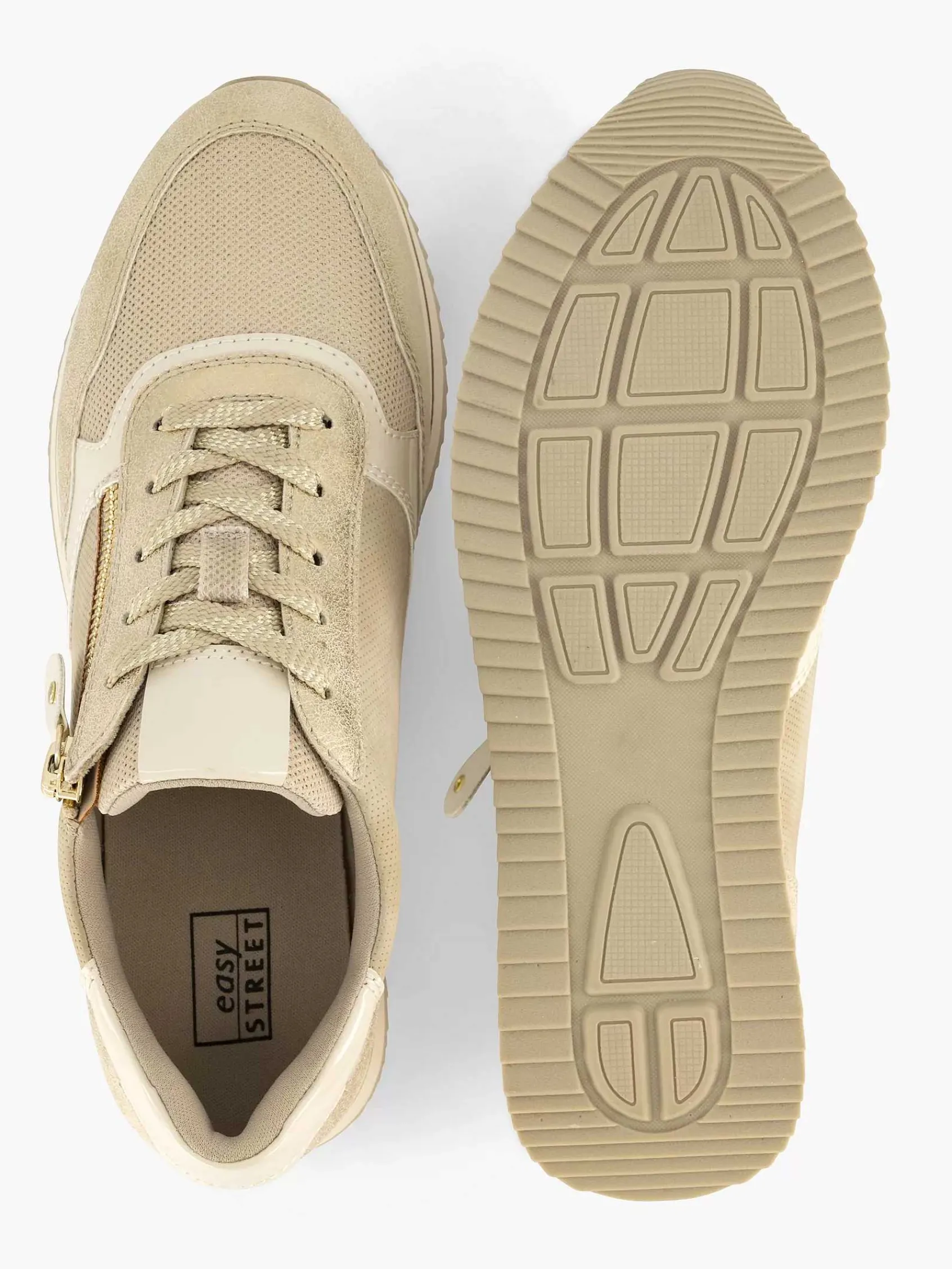 Easy Street Comfort Schoenen-Beige Comfort Sneaker