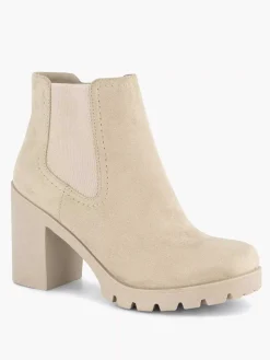 Graceland Enkellaarzen & Boots-Beige Enkellaars Hak