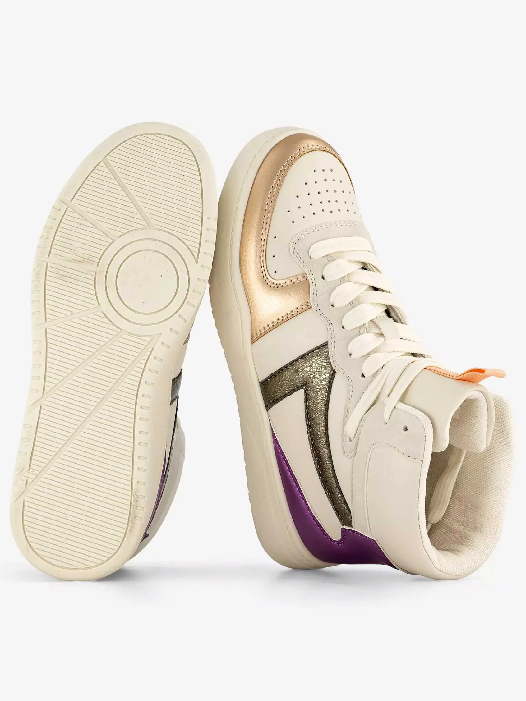 Oxmox Sneakers-Beige Hoge Sneaker