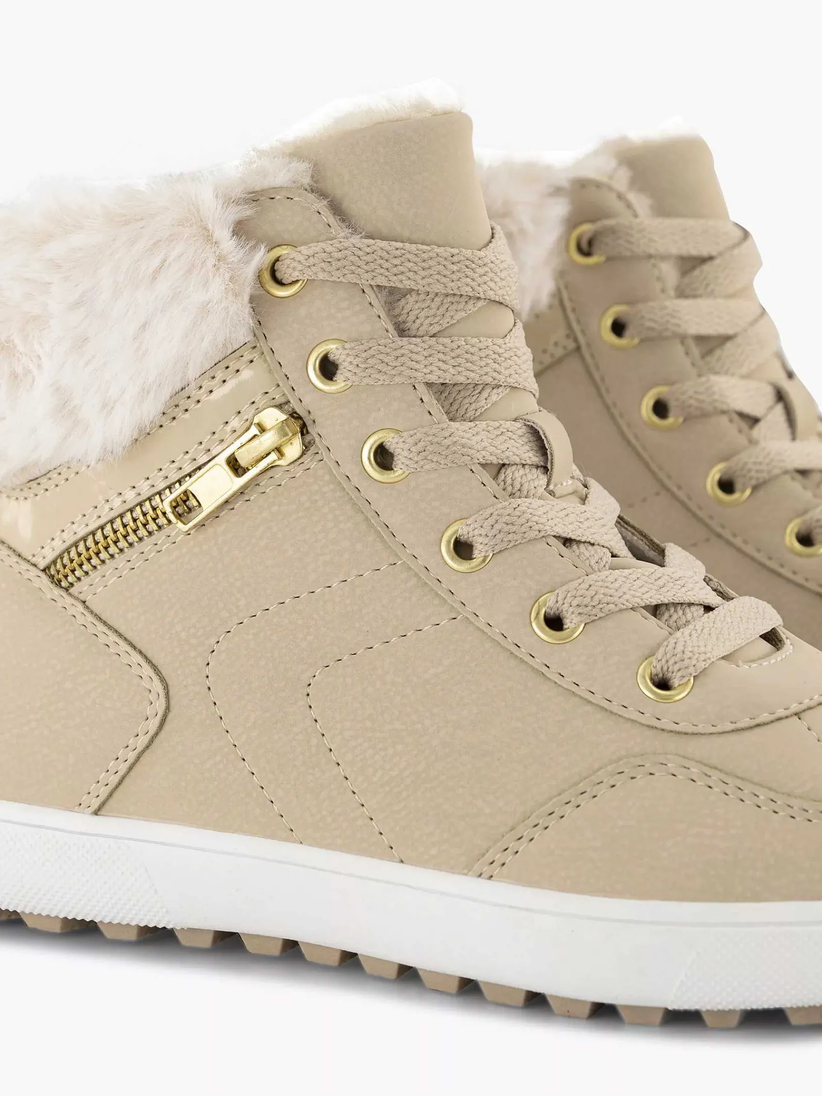 Graceland Sneakers-Beige Hoge Sneaker