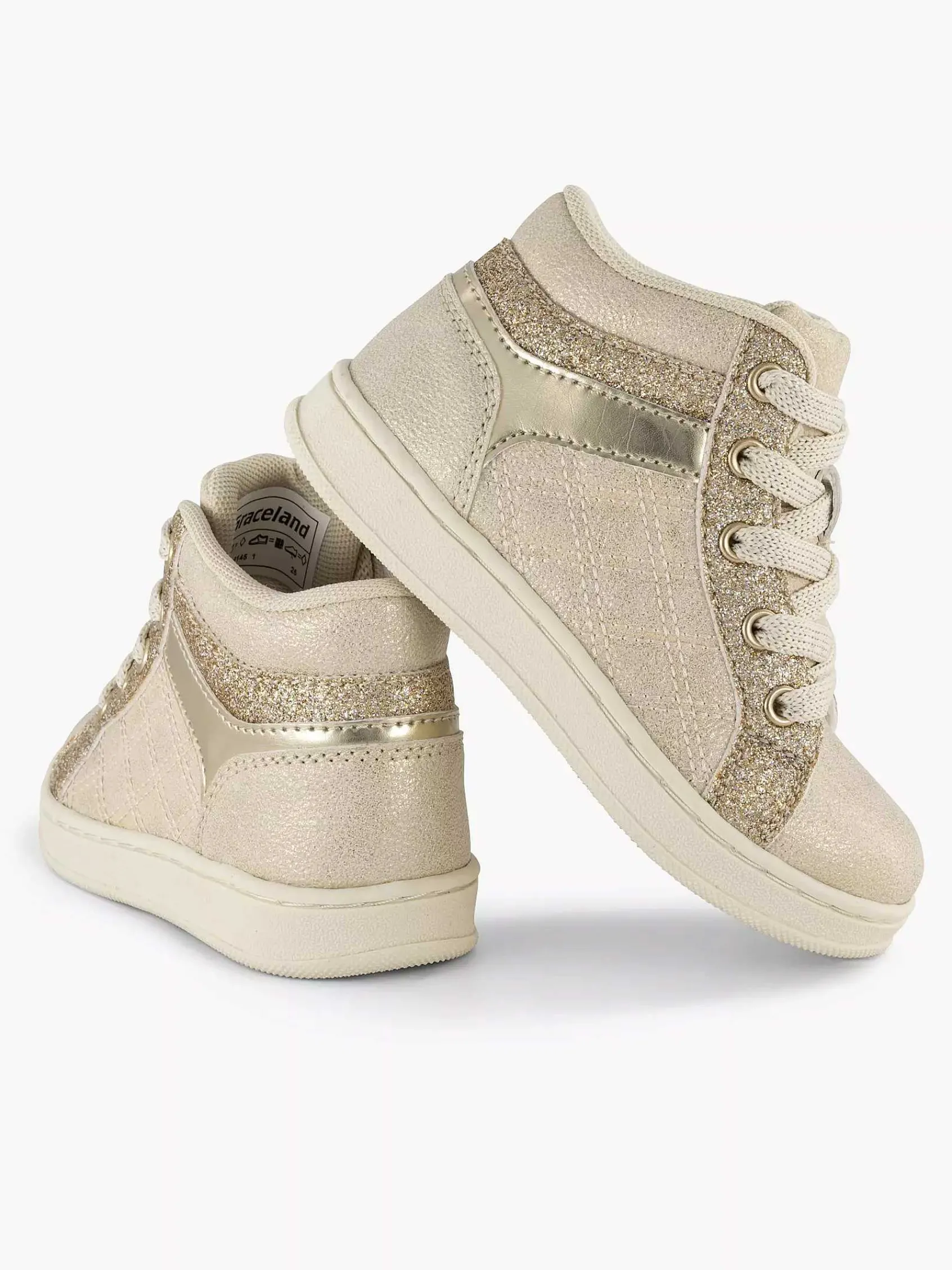 Graceland Jongensschoenen-Beige Hoge Sneaker
