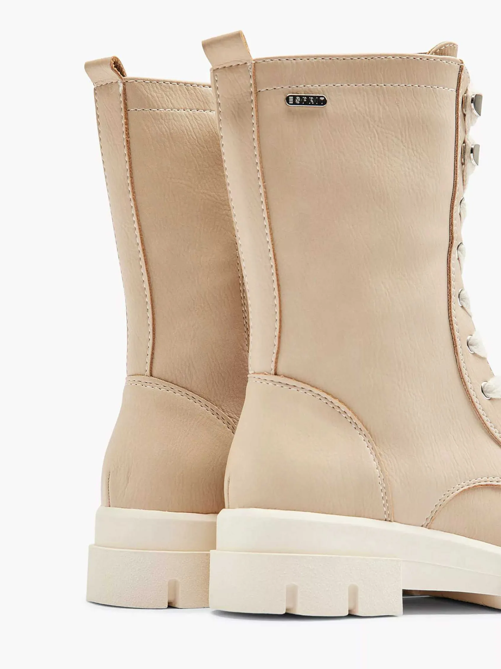 Esprit Jongensschoenen-Beige Hoge Veterboot