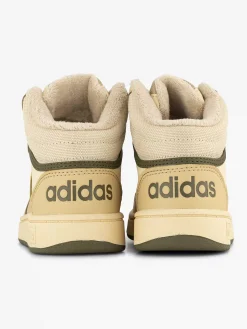 adidas Jongensschoenen-Beige Hoops Mid 3.0 K