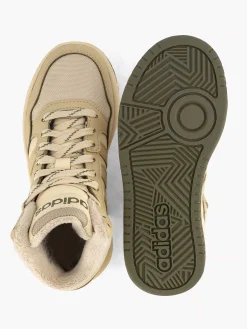 adidas Jongensschoenen-Beige Hoops Mid 3.0 K
