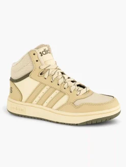 adidas Jongensschoenen-Beige Hoops Mid 3.0 K