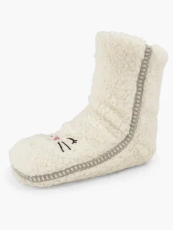 vanHaren Sokken-Beige Huissok Teddy