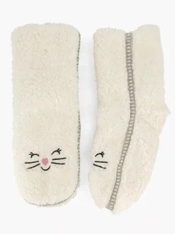 vanHaren Sokken-Beige Huissok Teddy
