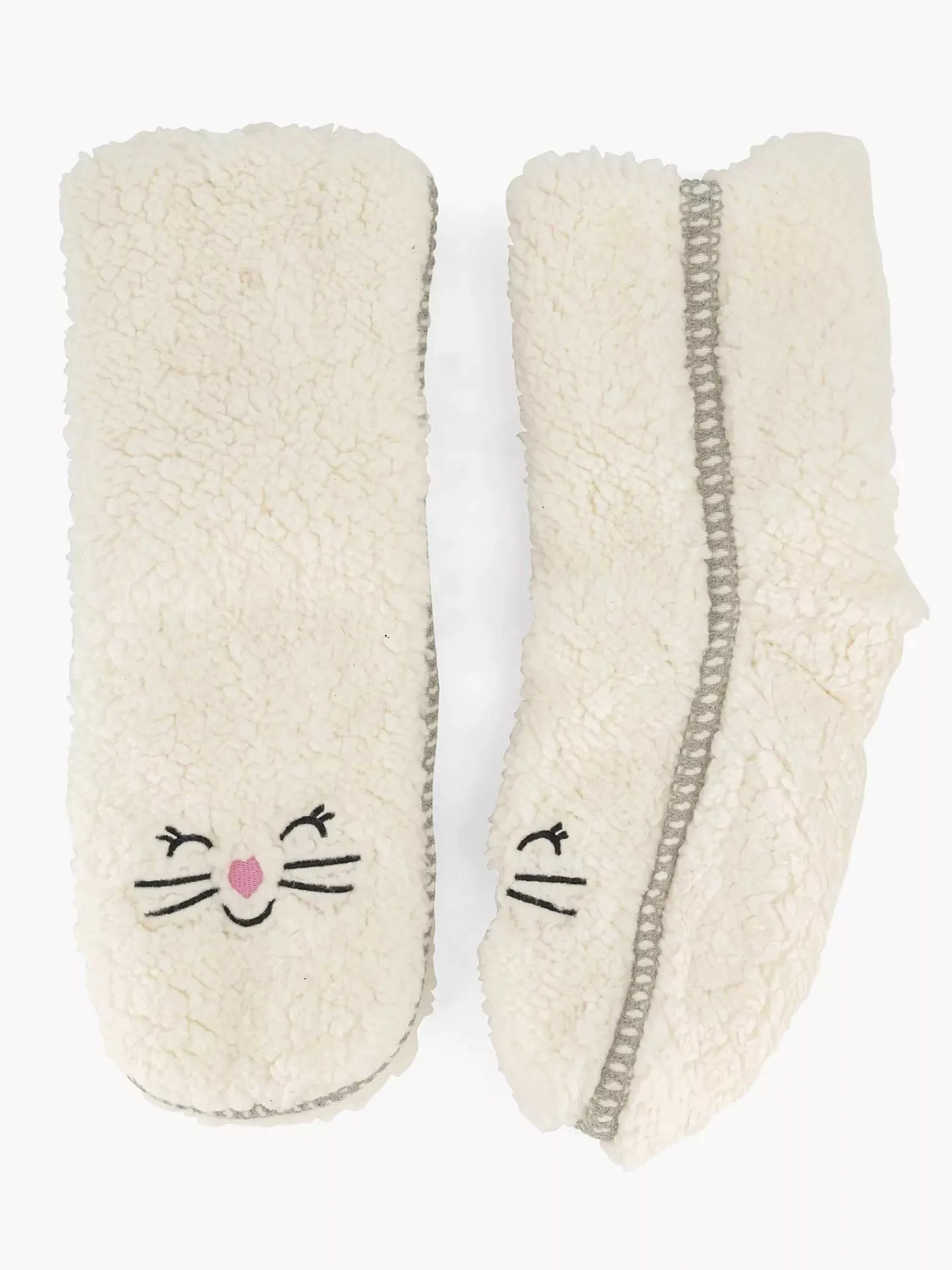 vanHaren Sokken-Beige Huissok Teddy
