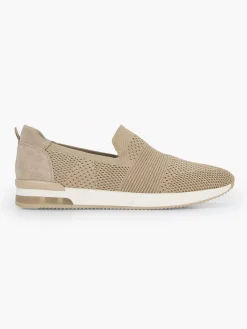 Medicus Comfort Schoenen-Beige Instap Comfort Sneaker Knitted