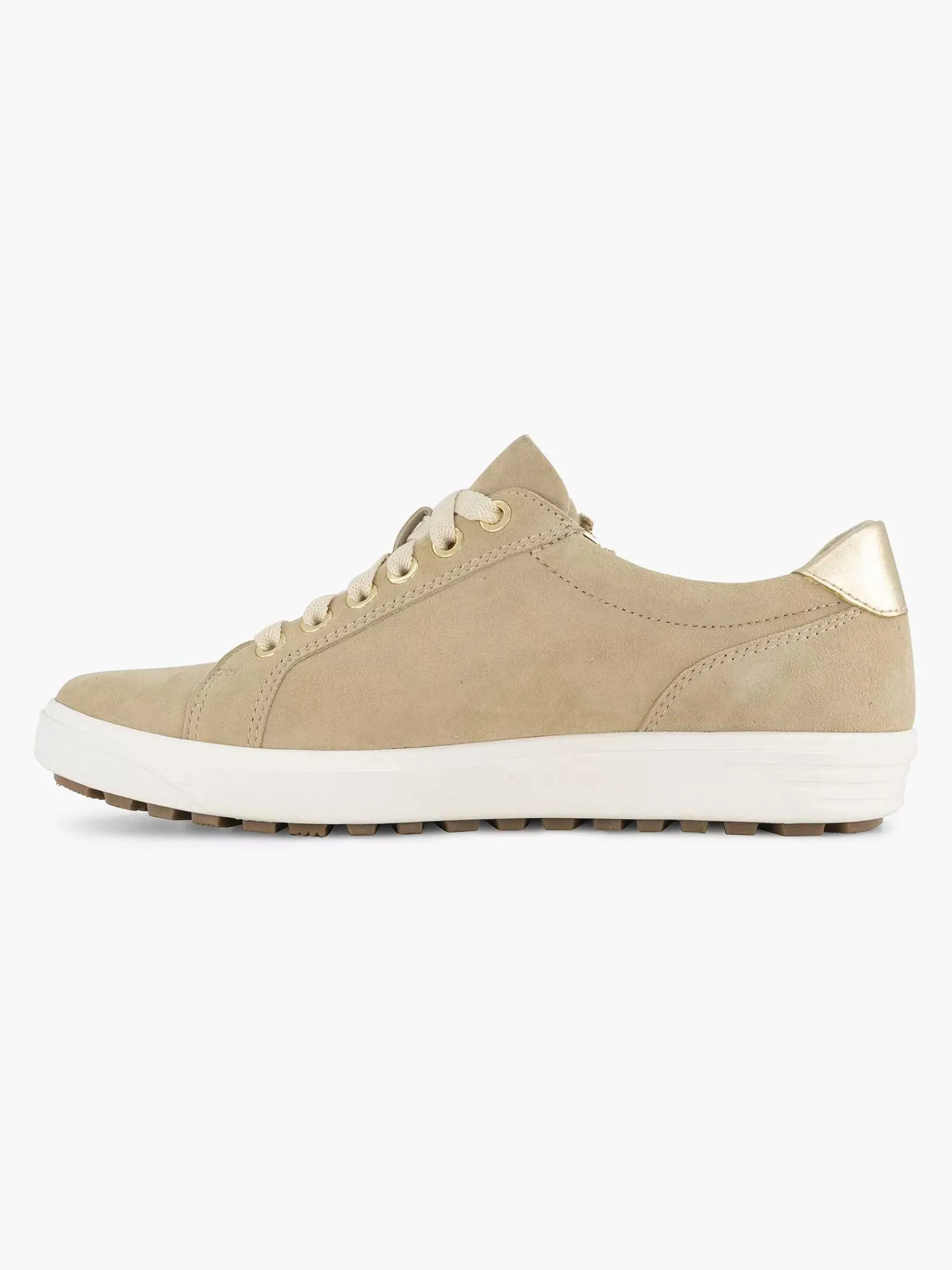Medicus Comfort Schoenen-Beige Leren Comfort Sneaker