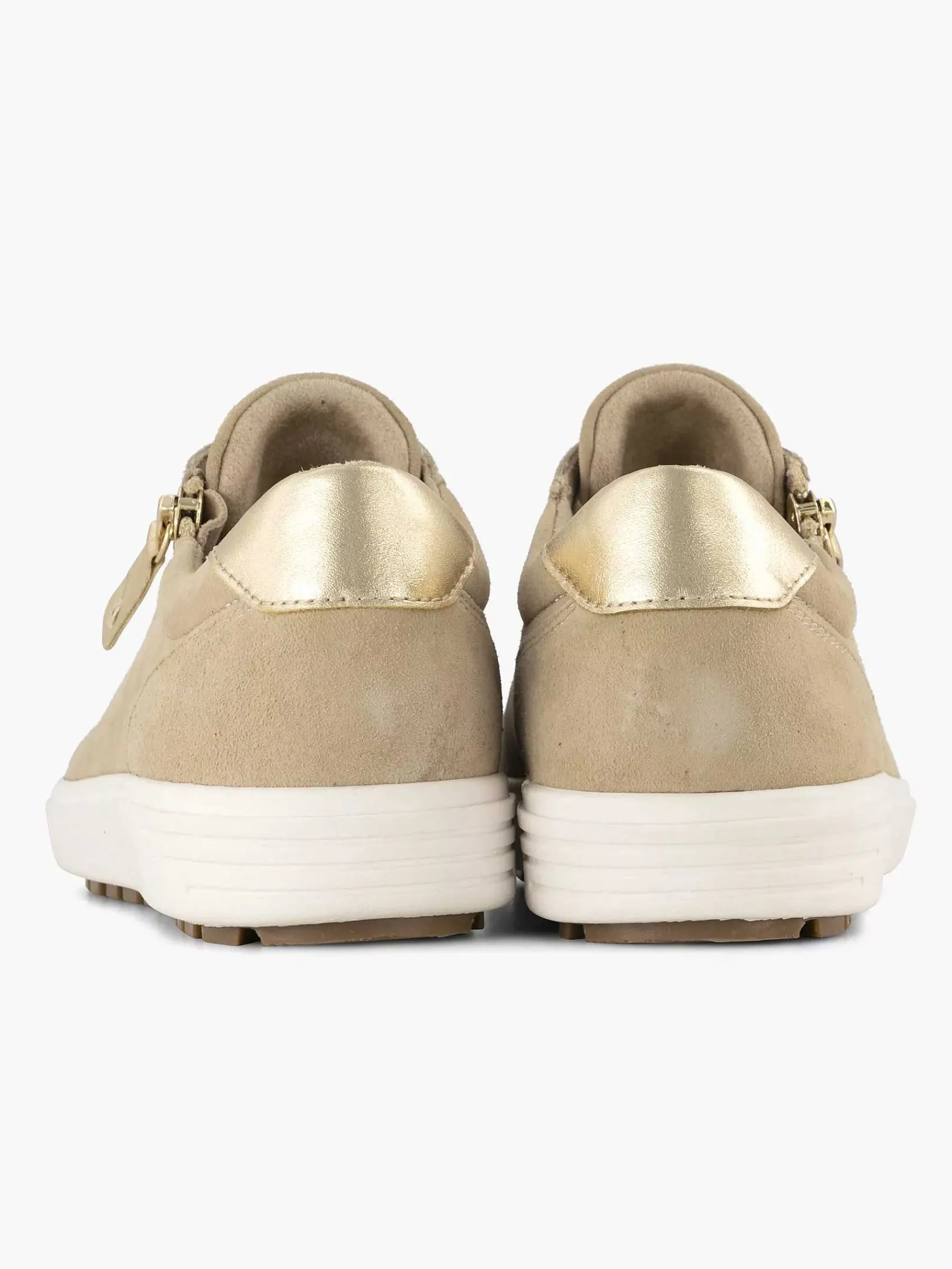 Medicus Comfort Schoenen-Beige Leren Comfort Sneaker