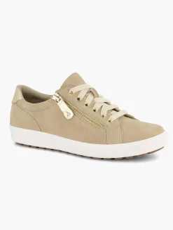 Medicus Comfort Schoenen-Beige Leren Comfort Sneaker
