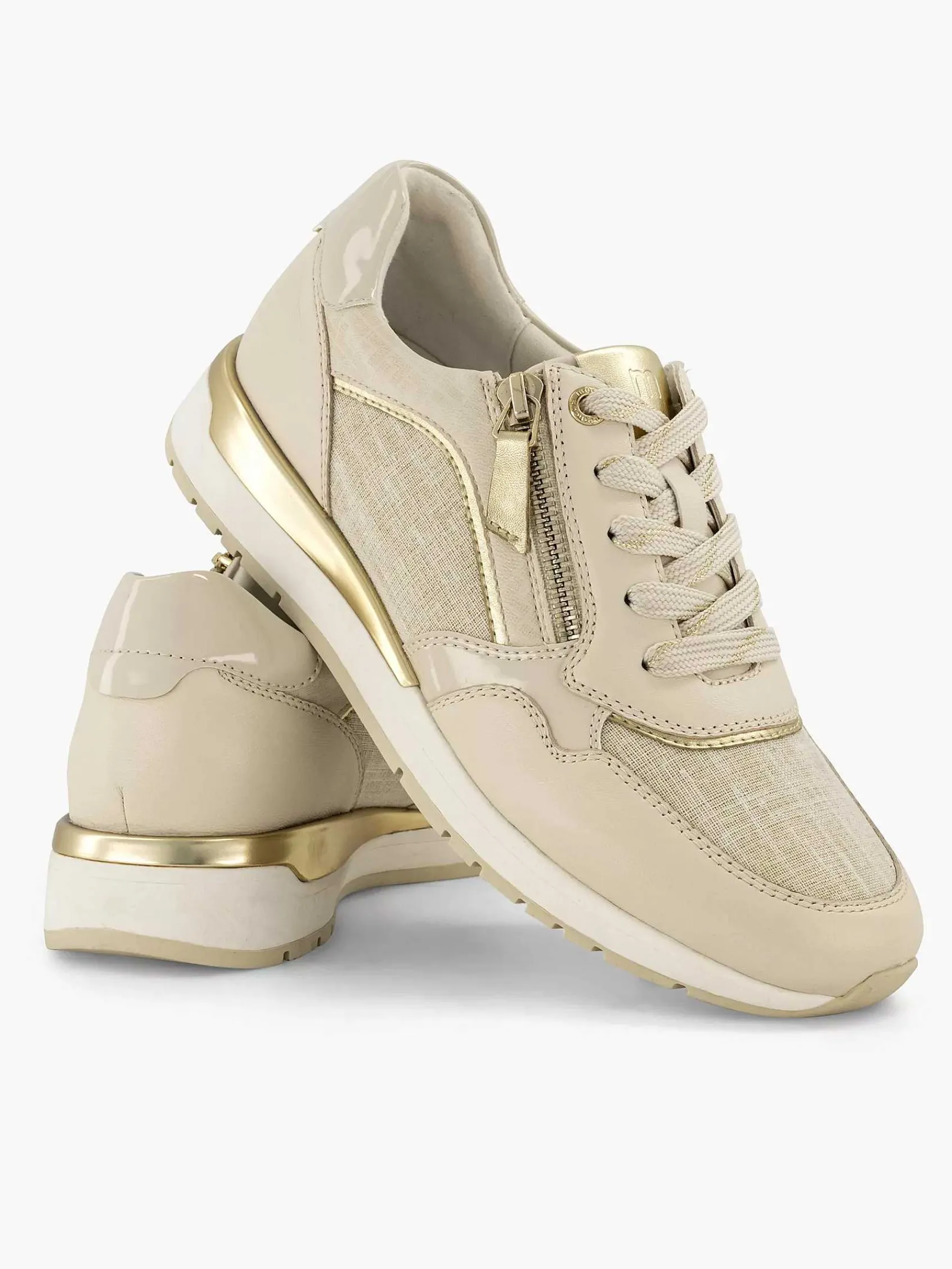 Medicus Sneakers-Beige Leren Comfort Sneaker