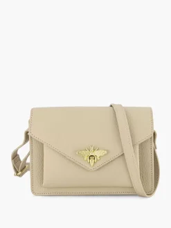 5th Avenue Tassen-Beige Leren Schoudertas