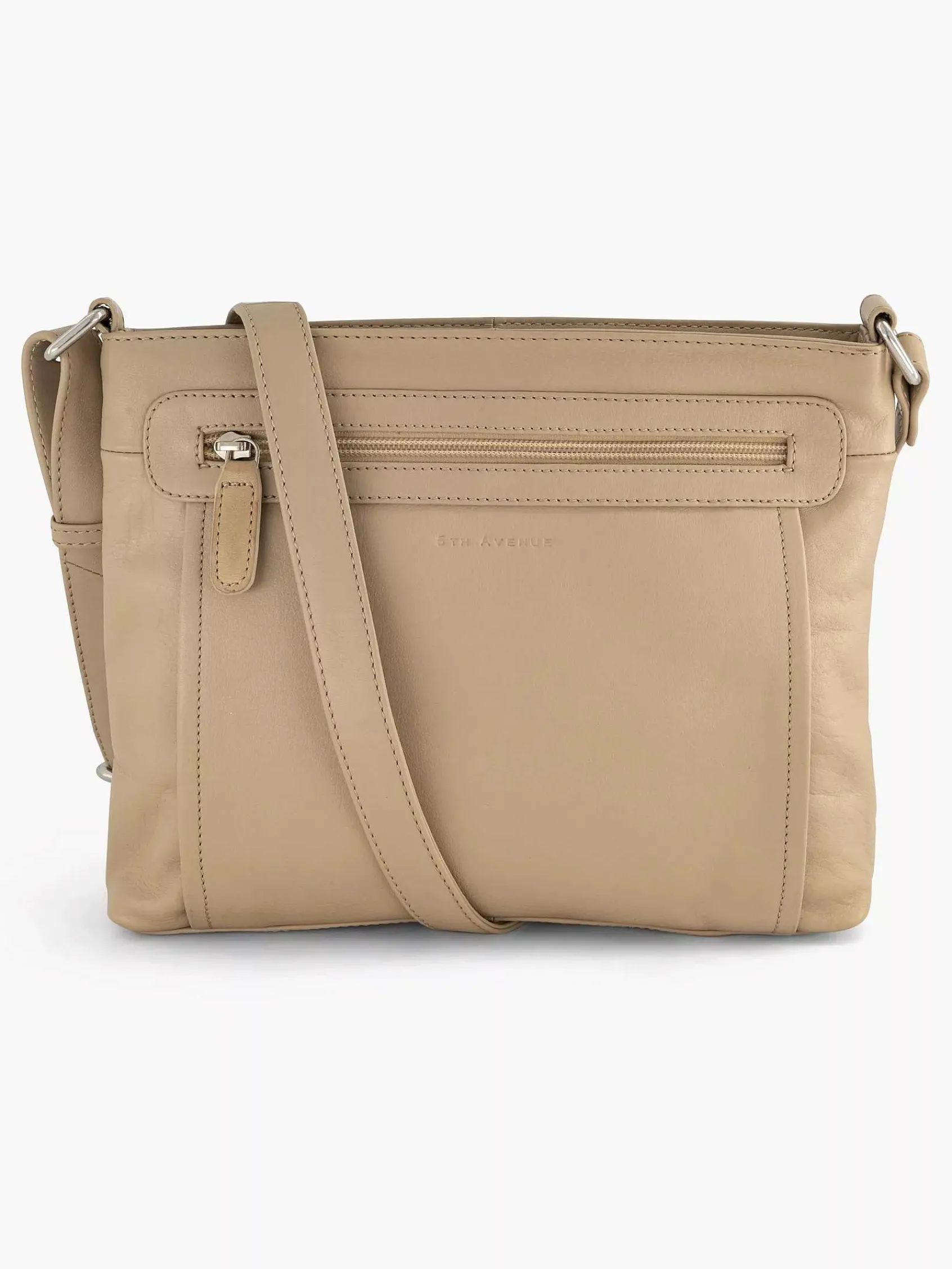 5th Avenue Online Exclusive Accessoires-Beige Leren Schoudertas