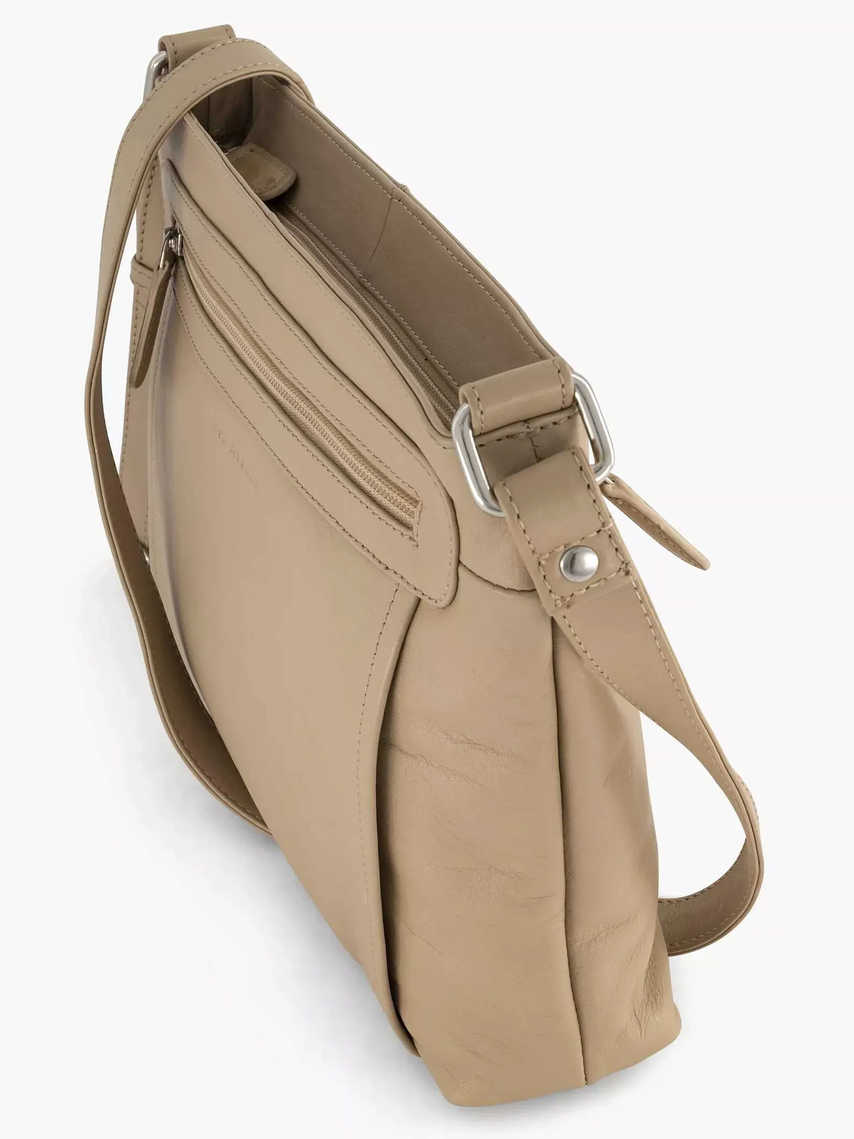 5th Avenue Online Exclusive Accessoires-Beige Leren Schoudertas