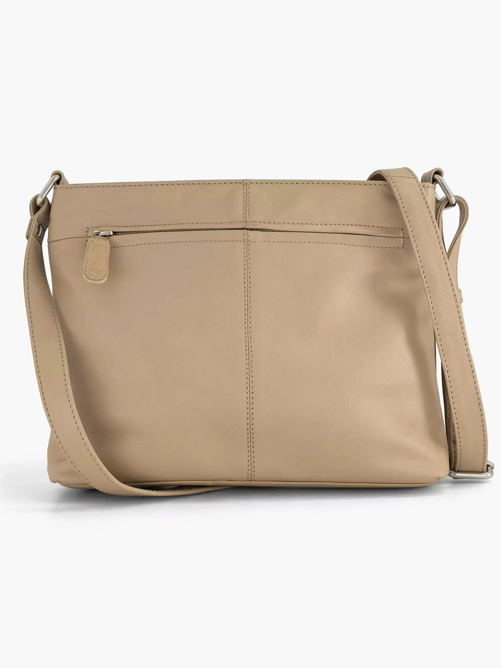 5th Avenue Online Exclusive Accessoires-Beige Leren Schoudertas