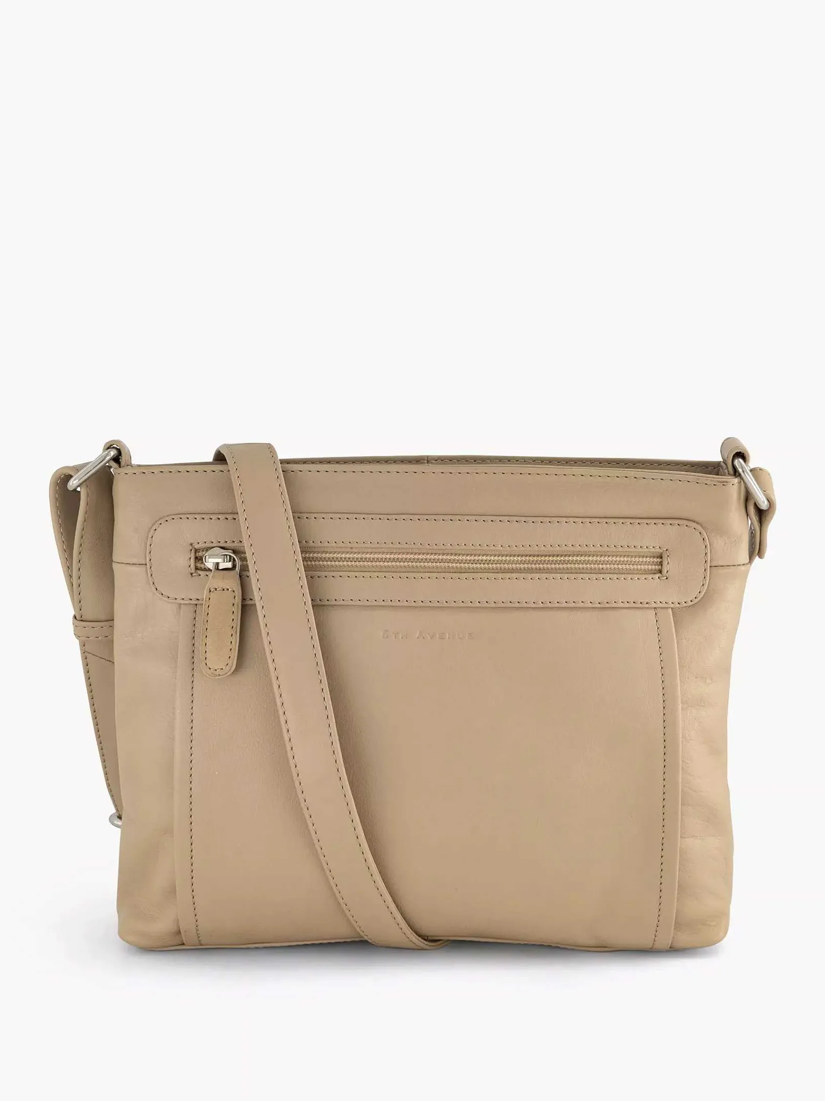 5th Avenue Online Exclusive Accessoires-Beige Leren Schoudertas