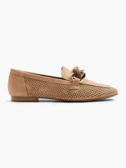 Graceland Instappers-Beige Loafer Sierketting