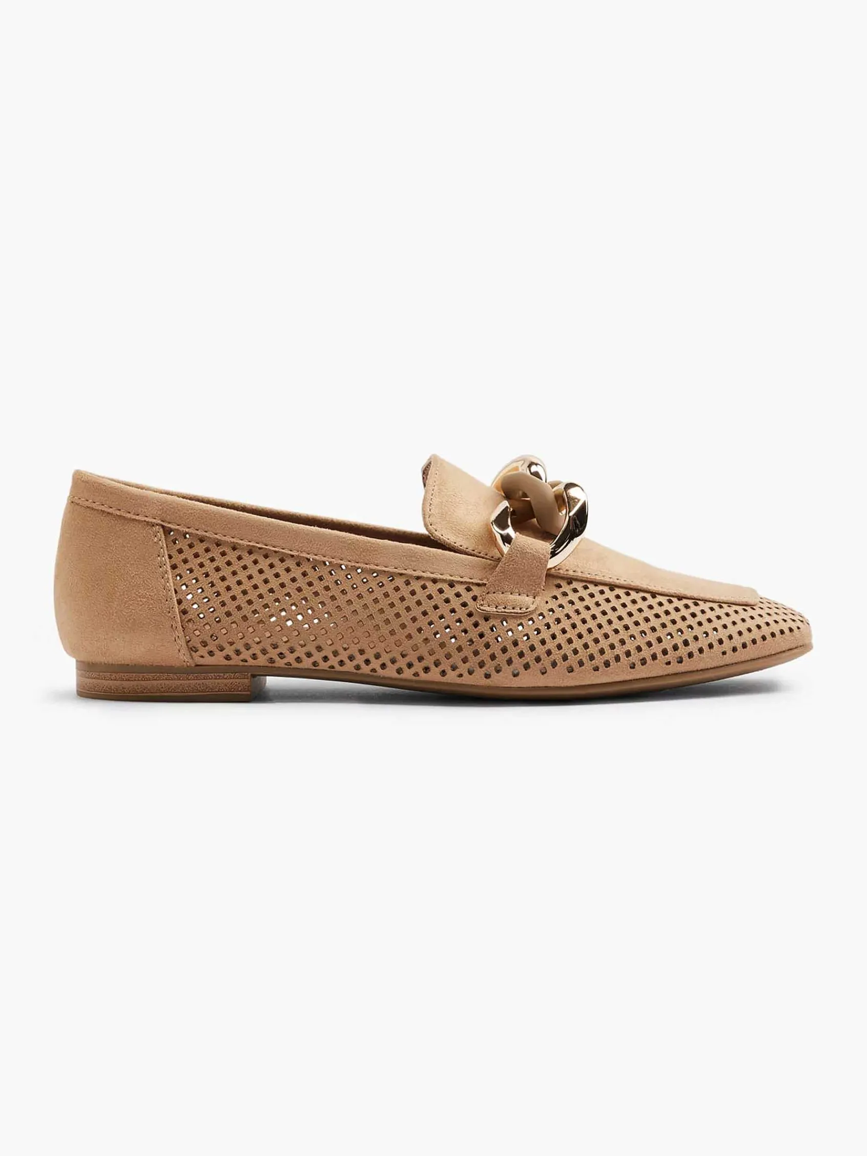 Graceland Instappers-Beige Loafer Sierketting