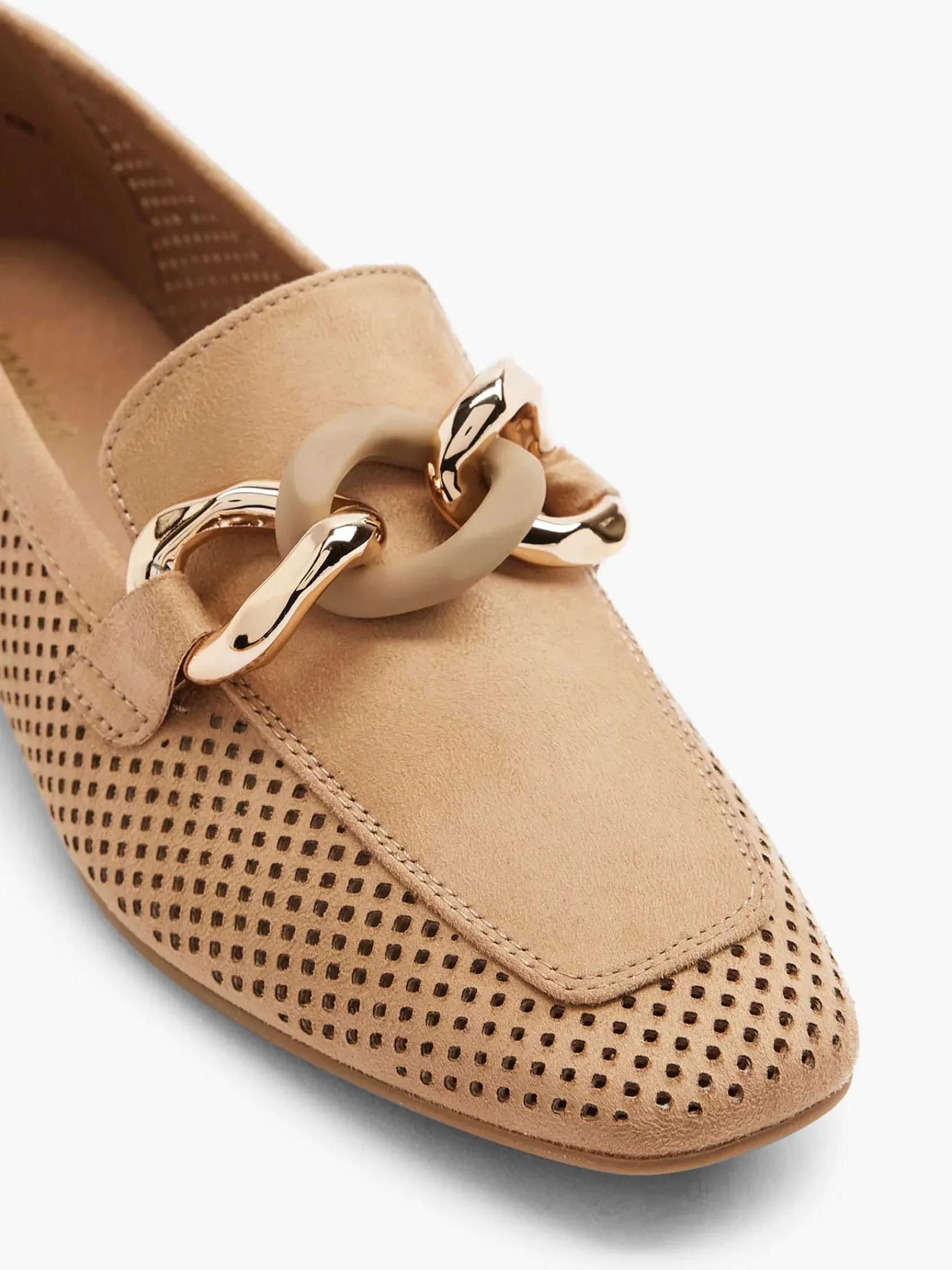 Graceland Instappers-Beige Loafer Sierketting