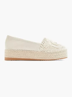 Graceland Instappers-Beige Platform Espadrille