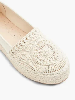 Graceland Instappers-Beige Platform Espadrille