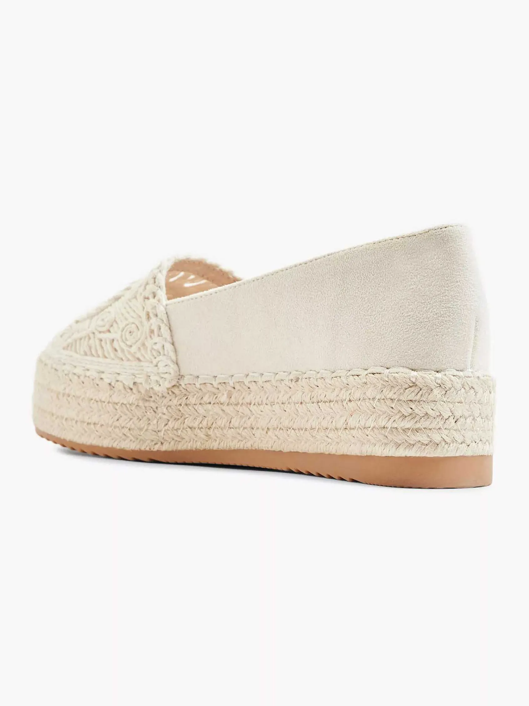 Graceland Instappers-Beige Platform Espadrille