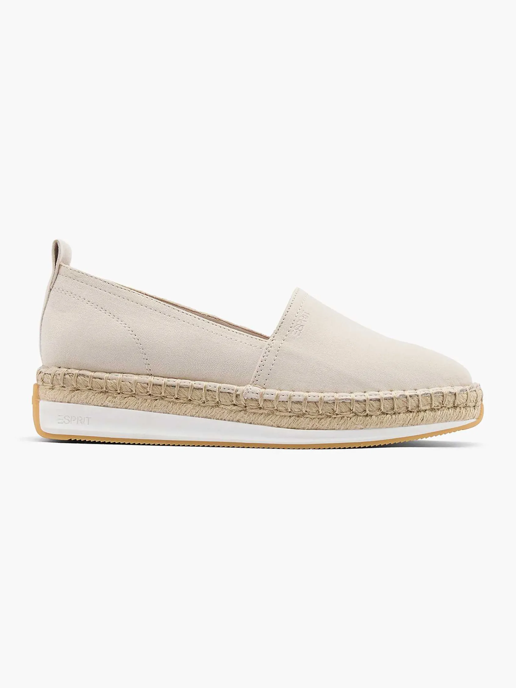 Esprit Instappers-Beige Platform Espadrille