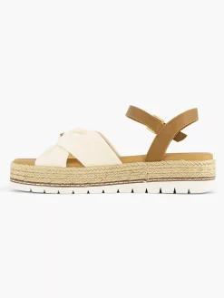 Esprit Sandalen-Beige Platform Sandaal