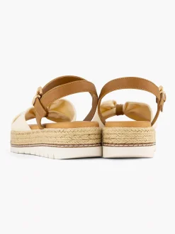 Esprit Sandalen-Beige Platform Sandaal