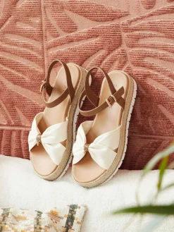 Esprit Sandalen-Beige Platform Sandaal