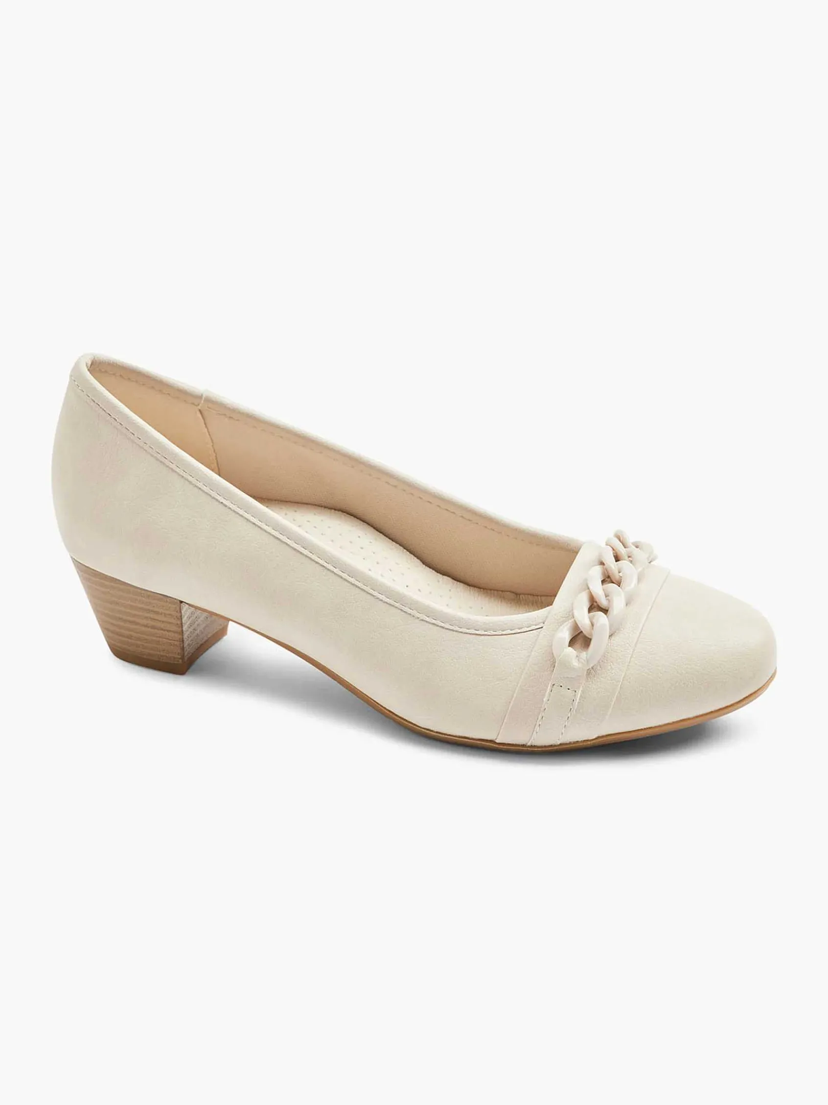 Easy Street Comfort Schoenen-Beige Pump Sierketting