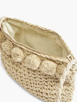 Graceland Online Exclusive Accessoires-Beige Rieten Schoudertas