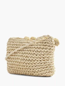 Graceland Online Exclusive Accessoires-Beige Rieten Schoudertas