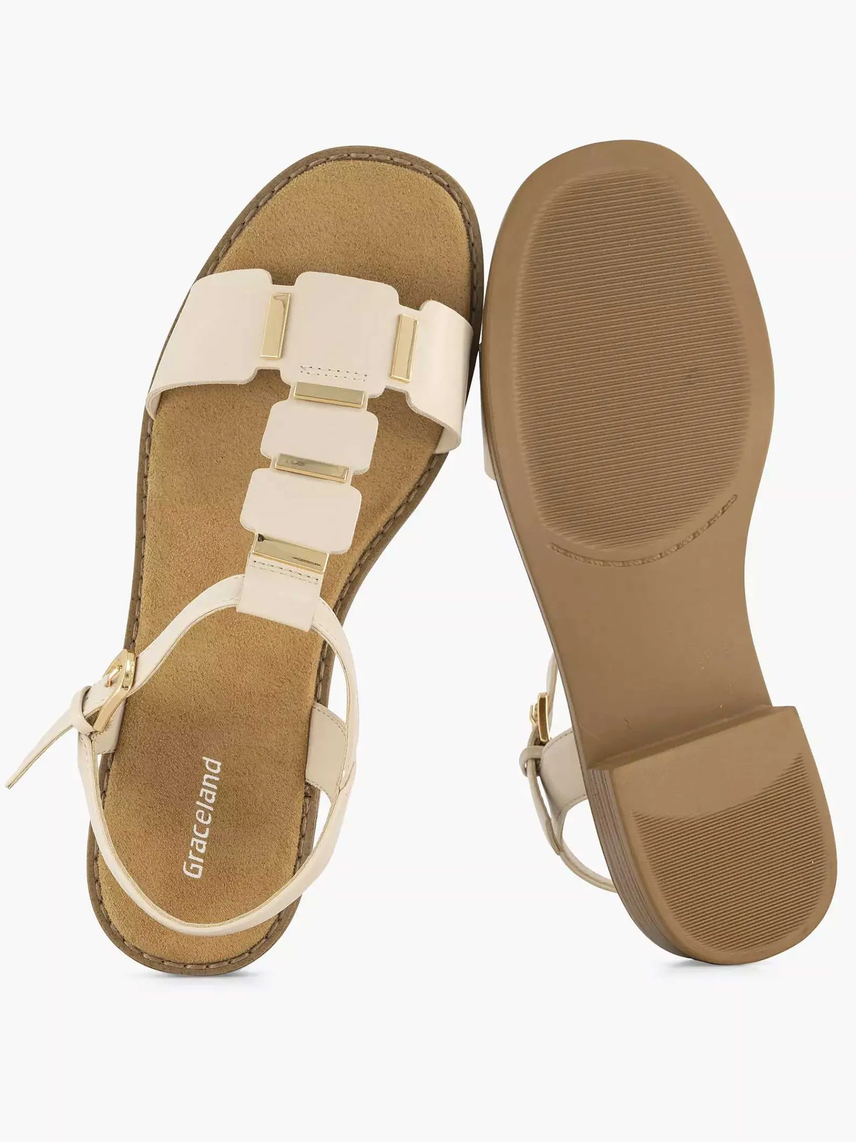 Graceland Sandalen-Beige Sandaal