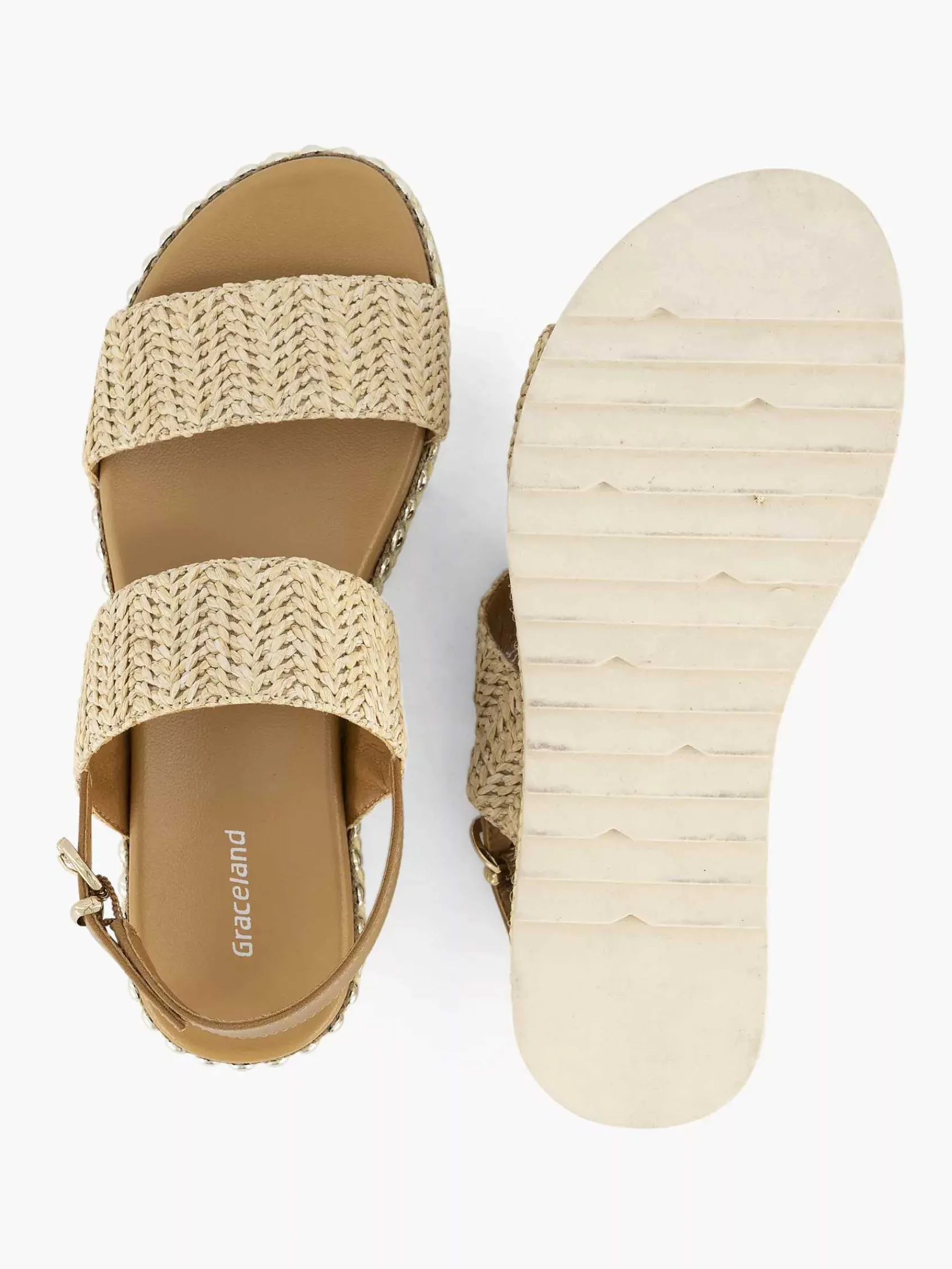 Graceland Sandalen-Beige Sandaal