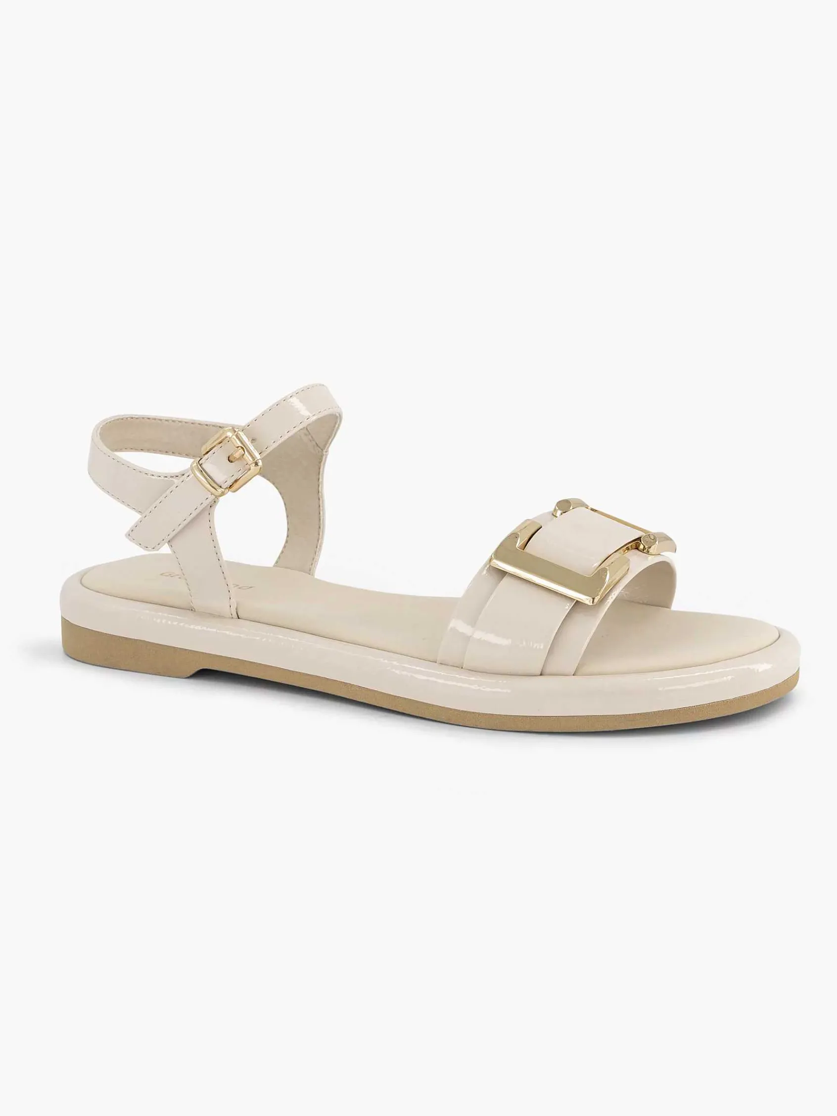 Graceland Sandalen-Beige Sandaal Siergesp