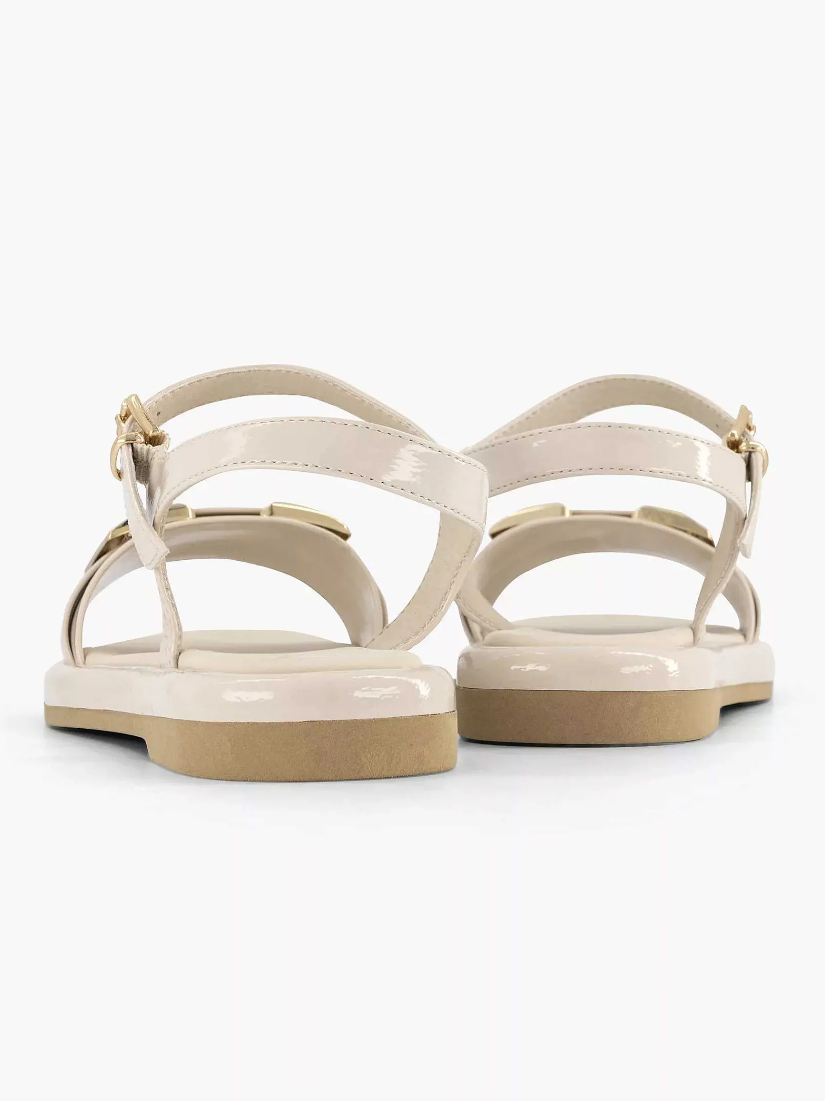 Graceland Sandalen-Beige Sandaal Siergesp