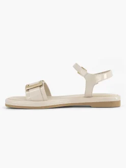 Graceland Sandalen-Beige Sandaal Siergesp