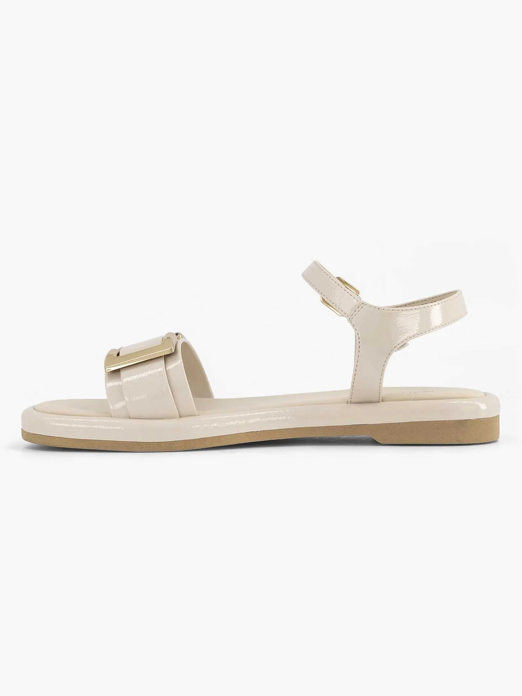 Graceland Sandalen-Beige Sandaal Siergesp