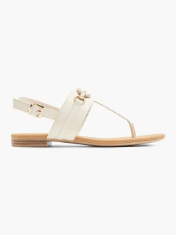 Graceland Sandalen-Beige Sandaal Sierketting