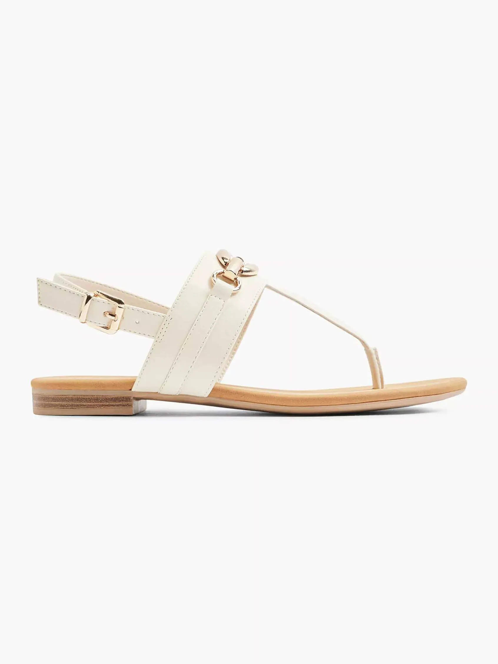 Graceland Sandalen-Beige Sandaal Sierketting