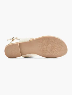 Graceland Sandalen-Beige Sandaal Sierketting